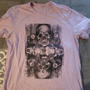 Skull shirt, light lavender